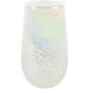 High Vase Ivy Vulcan Pearl White transparante hoge glazen vaas 18x30 cm